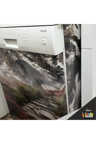 Buzdolabı Ve Bulaşık Makinesi Kapak Sticker Folyosu Dağ