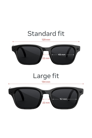 Meta Glasses Adventurer Classic Black Frame Polarised Lens
