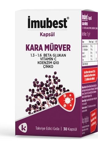Imubest Kapsül Kara Mürver 30 Kapsül