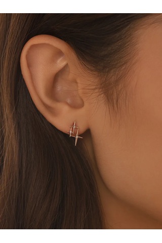 Serebranyj Dom Gümüş Küpeler "yıldızlar" 189372635 Altın