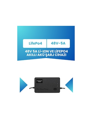 48v Lifepo Batarya İçin 58.4v 5a Uzun Ömürlü Akıllı Şarj Cihazı