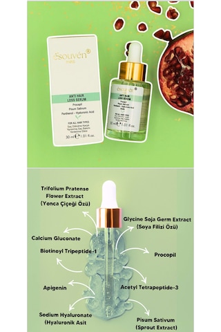 Esouven Saç Dökülme Karşıtı Yıpranmış Saç Bakımı ve Yenileme Etkili Serum 30 ML