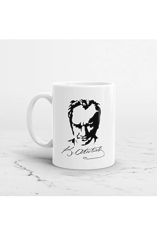 Lebron Atatürk Baskılı Porselen Kupa Bardak Çok Renkli