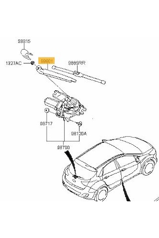 Hyundai İ30 Arka Silecek Takım 2012-2015 98811a5000