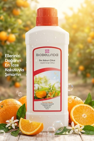 Doğal Sıvı Sabun Citrus Turunç Kokulu Temizliğin En Güçlü Formülü 750 Ml Diğer