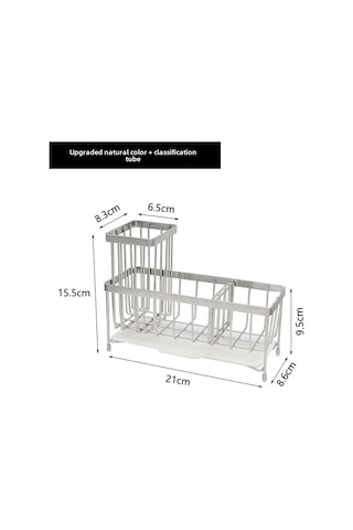 Wezone 304 Paslanmaz Çelik Sıvı Sabunu Depolama Rafı - Sünger Ve Çelik Topu İçin Su Akıtma Özelliği İle Mutfak Düzenleme Aleti Geliştirilmiş Versiyon + Sınıflandırma Kutususu Diğer