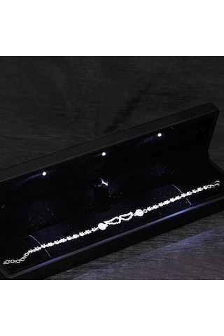 Blackcraft Gümüş Işıklı Kutulu Melek Kanadı Kadın Bileklik Modern