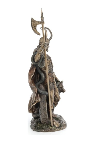 Bronz İskandinav Tanrısı Loki Kötülük Ve Kurnazlık Tanrısı Heykel Biblo Ev Dekoru