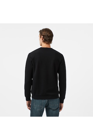 Nautica Erkek Siyah Classic Fit Sweatshirt Düz K57090t Siyah