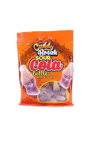 Tommy's Bears Candy Break Sour Cola Bottles Kola Aromalı Ekşi Yumuşak Şeker 113 G