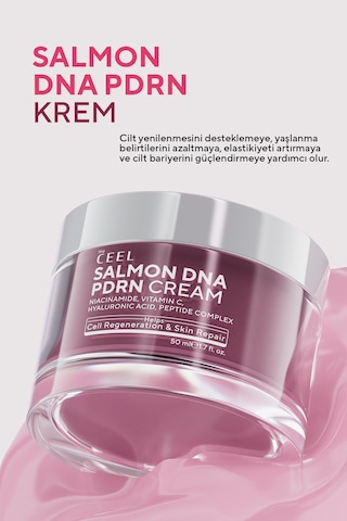 The Ceel Somon DNA PDRN Onarıcı & Yenileyici Yüz Kremi – Seramid & Peptit Kompleksi 50 ml