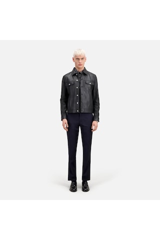 The Kooples Erkek Siyah Deri Ceket