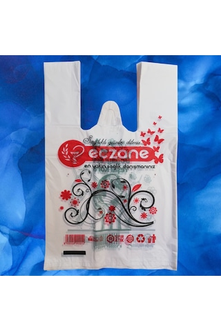Bio Eczane Poşeti Baskılı Mini Atlet Poşet 22X35 Cm 1000 Adet