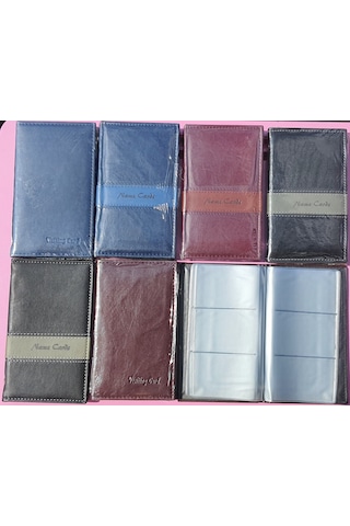 Kartvizitlik Suni Deri Kısa 24 Yaprak 144 Kartlık 11.5x20 Cm
