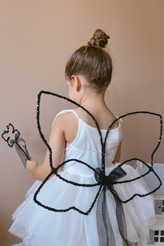 Le Mabelle Siyah Pullu 2'li Kelebek Kanat Asa Set Siyah