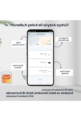 Dahili Sıcaklık Ve Nem Sensörlü Wifi Kumanda, Tuya Uyumlu .
