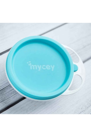 Mycey Kapaklı Mama Tabağı Yeşil Yeşil