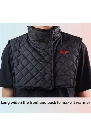 Shineyee Kış Motosiklet Manzarası: Kalın Yünlü, Rüzgar Engellli, Boyun Koruyucu Sarmal Atkı Siyah, Tek Beden