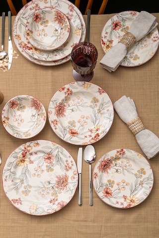 İstanbul Porselen Ayasofya 24 Parça 6 Kişilik Yemek Takımı Çok Renkli