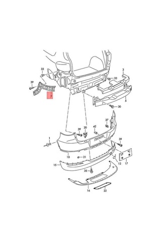 Vw Tiguan Arka Tampon Braketi Sol 2012-2016 5nu807393a