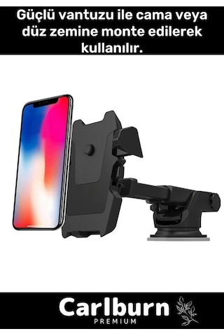 Özel Üretim Uzayabilen Ayarlanabilir Vantuzlu Cep Araç Telefon Tutucu Oto Araba Içi Telefon Tutacağı