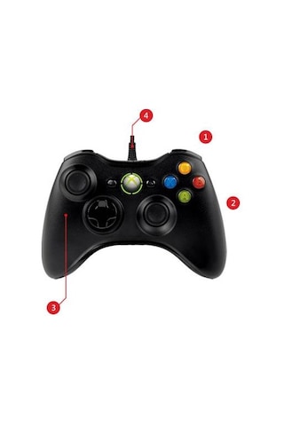 Xbox 360 Pc Wired Kablolu Oyun Kolu Joystick Controller