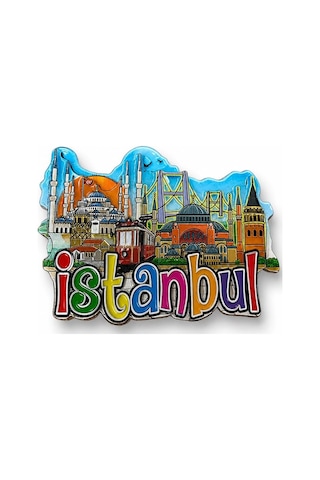 Dekorasyon Ürünü Turistik Hatıra Mutfak Dekoru İstanbul Temalı Silikon Buzdolapı Süsü Magnet
