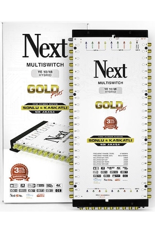 Next Ye 10/48 Hybrid Gold Plus Uydu Santral +Adaptor