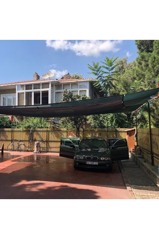Morilu Çit Ağı – 75lik Gölgelik File – Siyah Şeritli Halkalı – Yeşil Renk