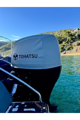 Tekne Motor Kılıfı Dıştan Takma Marin Deri Tohatsu 150 Hp