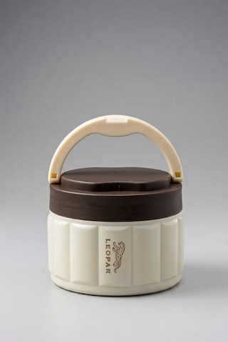 Cooker Leopar 1,1 Litre Yemek Termosu Yk1854 Krem