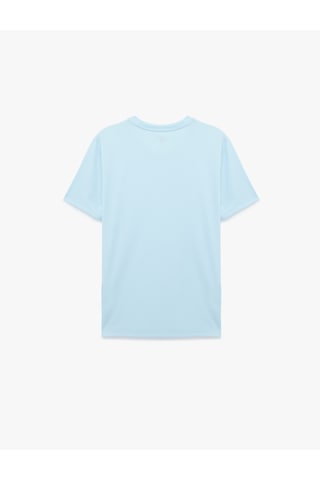 Koton Regular Fit Baskı Detaylı Bisiklet Yaka Kısa Kollu Spor Tişört Mavi 6sam10082nk