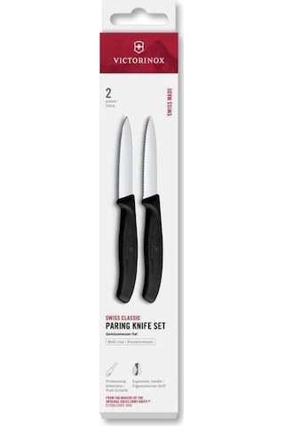 Victorinox 6.7693.2 Swiss Classic 2li Soyma Bıçağı Set, Siyah Siyah Victorinox 6.7693.2 Swiss Classic 2li Soyma Bıçağı Set, Siyah Siyah