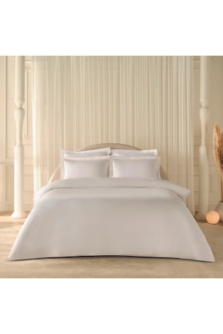 Komfort Home White Collection 120 Tel %100 Pamuk Percale Tek Kişilik Nevresim Takımı Beyaz