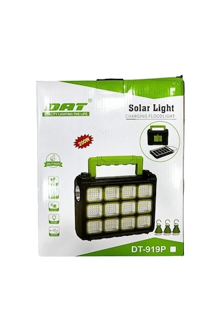 200w Usb Şarjlı Solar Projektör Çok Renkli