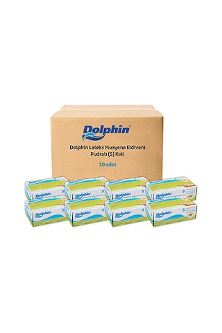 Dolphin Beyaz Lateks Eldiven Pudralı S 20 x 100 Adet