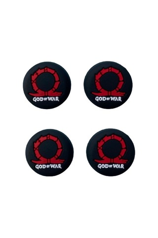 Cafele PS4 - PS5 - Xbox One X/S - Series X - Series S Analog Koruyucu Silikon Pad God Of War Kırmızı