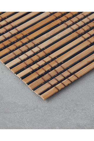 English Home Breeze Bambu 4'lü Amerikan Servis 30x45 Cm Siyah-krem Siyah-krem