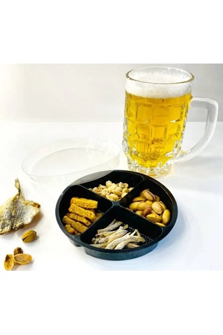 Tpt Kapaklı Tek Kullanımlık Plastik Servis Tepsisi D 15 Cm 50 Adet 144640134 100 adet