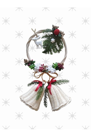 Bambu Noel Temalı Kapı Çelengi