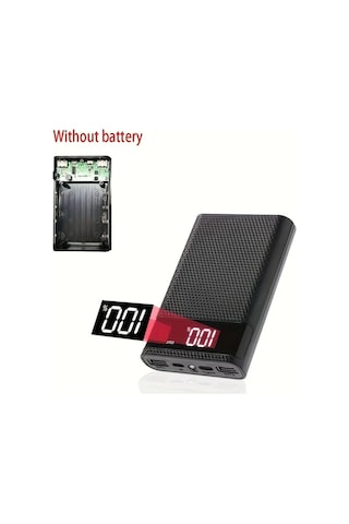 Boatshop1 4x18650 15000mah Siyah Taşınabilir Güç Kaynağı Çift Usb Çıkışlı Dayanıklı Pil Kutusu 1 Bilgisayar