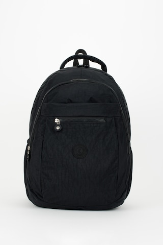 Unisex Krinkıl Su Geçirmez Kumaş Büyük Boy Sırt Çantası Laptop Bölmeli Okul-seyahat Cty-lbn-103 Siyah