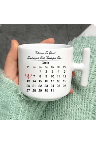 Kişiye Özel Tarihli Latte Fincanı Kişiye Özel Tarihli Latte Fincanı