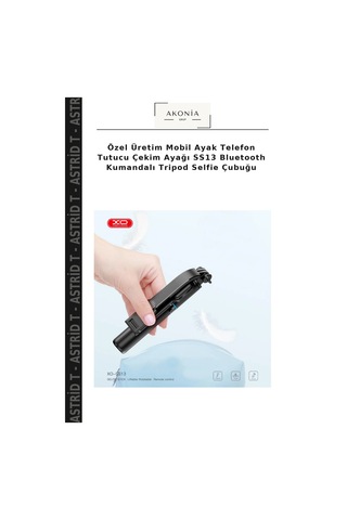 Özel Üretim Mobil Ayak Telefon Tutucu Çekim Ayağı Ss13 Bluetooth Kumandalı Tripod Selfie Çubuğu