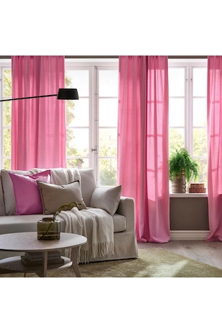 Ikea Gınstmott Fon Perde 145x300 Cm Pembe