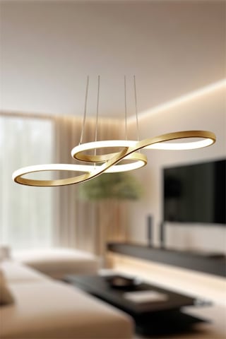 Ey Shop Eskitme Yılan Model 3 Renk Led Avize Eskitme - Gold