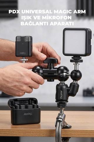 Pdx Universal Magic Arm Işık Ve Mikrofon Bağlantı Aparatı