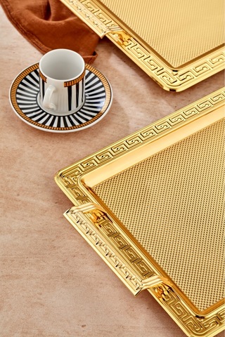 Cooker Özel Lüx Kare Paslanmaz Çelik Gold Tepsi Büyük Boy 100x120 Cm Altın