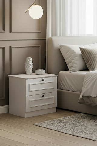 Mira 2 Çekmeceli Komodin Açık Bej