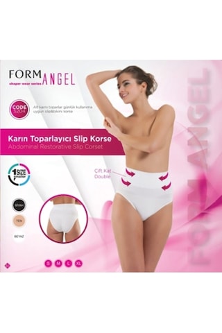 Form Angel Siyah Karın Toparlayıcı Slip Külot Korse Siyah